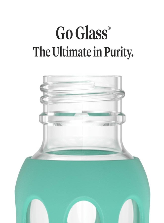 Lifefactory 9-Ounce Glass Baby Bottle with Stage 2 Nipple and Protective Silicone Sleeve Kale (LF110018C4) - Image 3